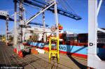 ID 1860 PORT OF AUCKLAND, NZ - Container cranes, ship and straddle carrier, Axis Fergusson Container Terminal.
